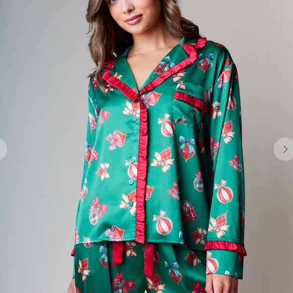Rareraw “ Pj’s 4 “ Rareraw Merry Christmas Pajama 2 Piece Set 57 - Picture 2 of 8
